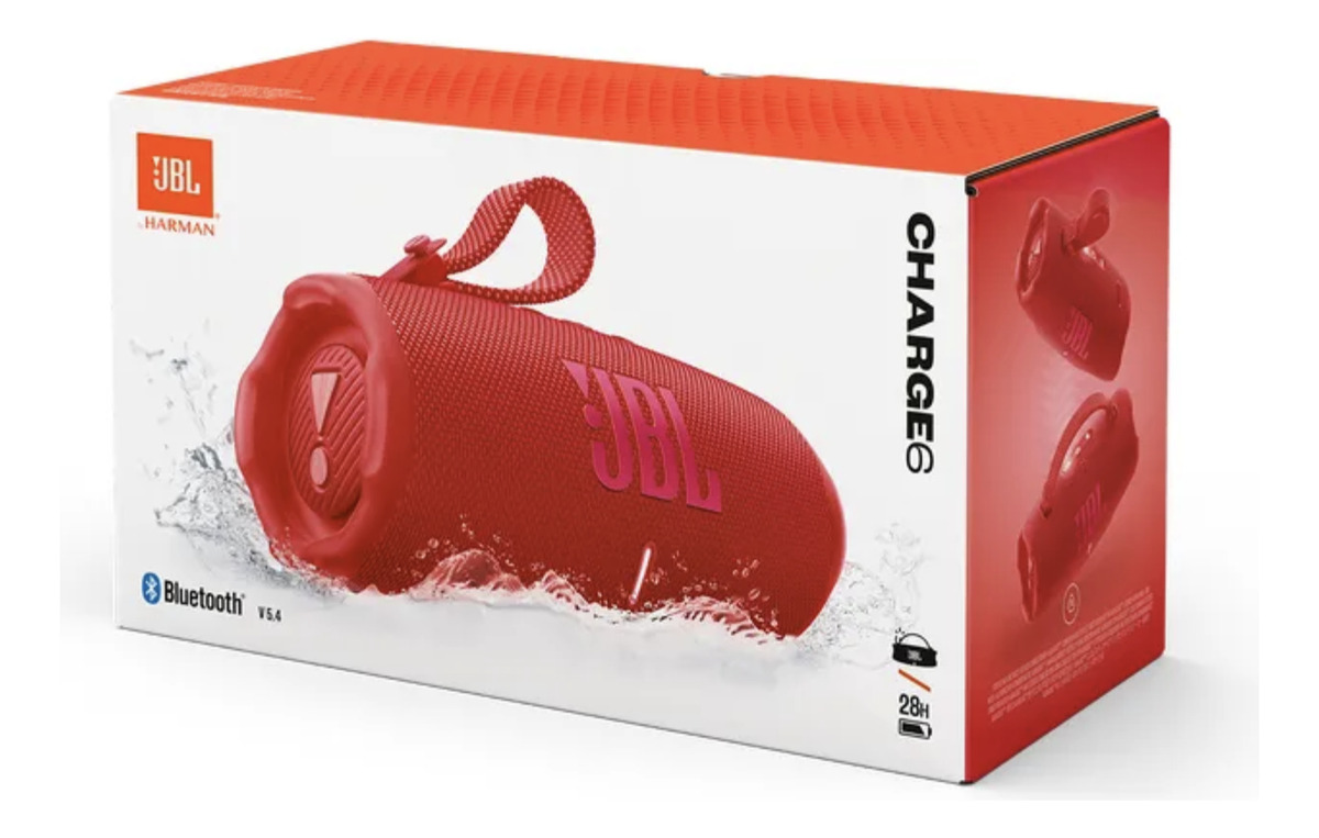 Bocina Bluetooth Charge 6 Roja - Potencia Total - México - Sonix MX